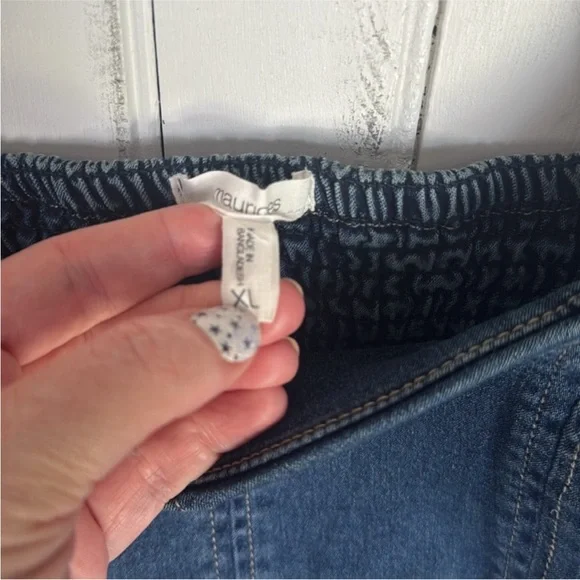 Maurices Cropped Denim Tank Top Blue Size XL - Picture 5 of 6